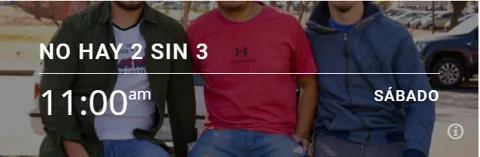No hay 2 sin 3